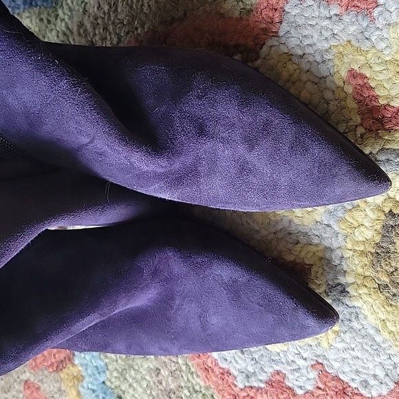 Via Spiga Purple suede boots made in Italy sz 7 - Picture 9 of 10